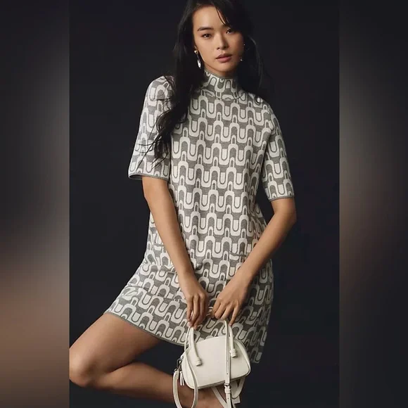 Anthropologie Maeve Annalise Mock-Neck Chenille Sweater Mini Dress XS NWOT - Picture 1 of 6